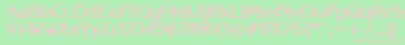 Korin Font – Pink Fonts on Green Background