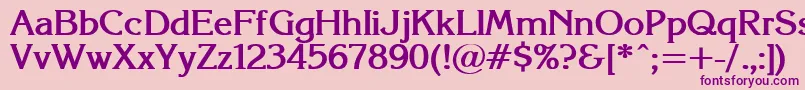 Korin Font – Purple Fonts on Pink Background