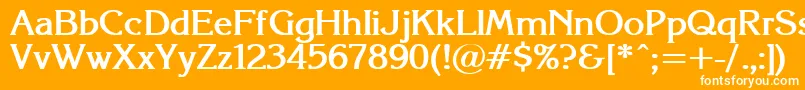 Korin Font – White Fonts on Orange Background