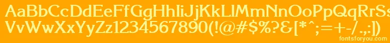 Korin Font – Yellow Fonts on Orange Background