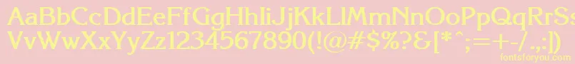 Korin Font – Yellow Fonts on Pink Background
