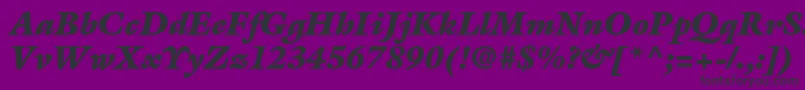 GalliardstdUltraitalic Font – Black Fonts on Purple Background