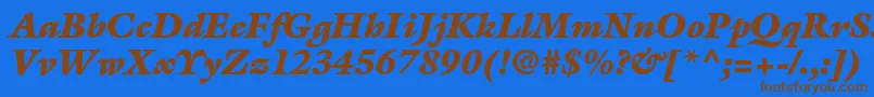 GalliardstdUltraitalic-fontti – ruskeat fontit sinisellä taustalla
