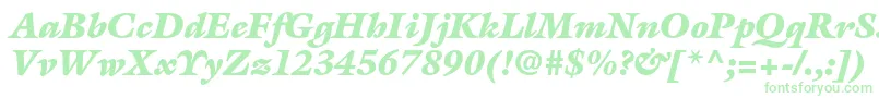 GalliardstdUltraitalic-Schriftart – Grüne Schriften