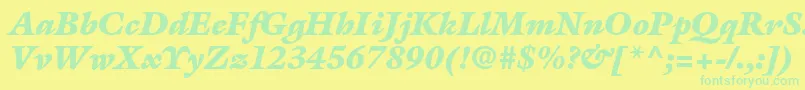 More about GalliardstdUltraitalic Font GalliardstdUltraitalic Font – Green Fonts on Yellow Background