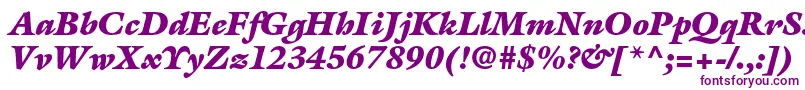 GalliardstdUltraitalic Font – Purple Fonts on White Background