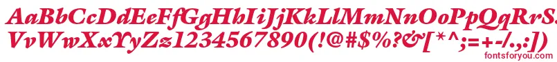 Czcionka GalliardstdUltraitalic – czerwone czcionki