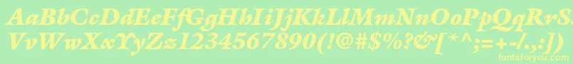 More about GalliardstdUltraitalic Font GalliardstdUltraitalic Font – Yellow Fonts on Green Background