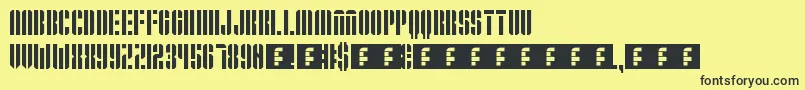 Operation Font – Black Fonts on Yellow Background