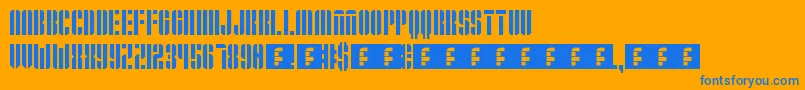 Operation Font – Blue Fonts on Orange Background