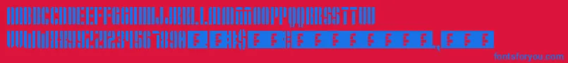 Operation Font – Blue Fonts on Red Background