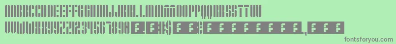 Operation-Schriftart – Graue Schriften auf grünem Hintergrund
