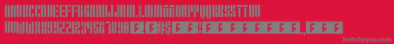 Operation Font – Gray Fonts on Red Background