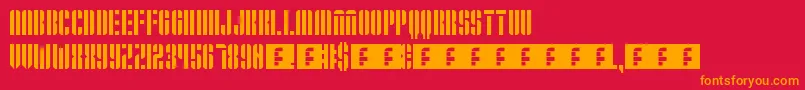 Operation Font – Orange Fonts on Red Background