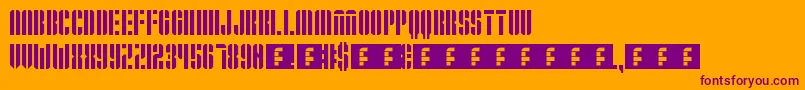 Operation Font – Purple Fonts on Orange Background