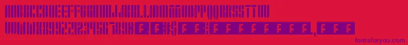 Operation Font – Purple Fonts on Red Background