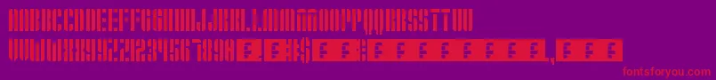 Operation Font – Red Fonts on Purple Background