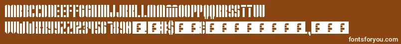 Operation Font – White Fonts on Brown Background