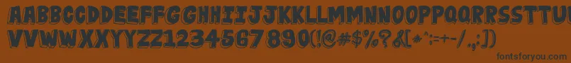 JabjaiHeavy Font – Black Fonts on Brown Background