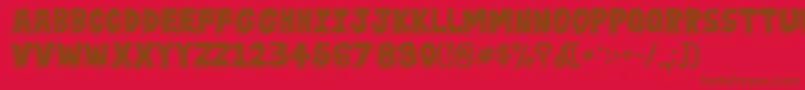 JabjaiHeavy Font – Brown Fonts on Red Background