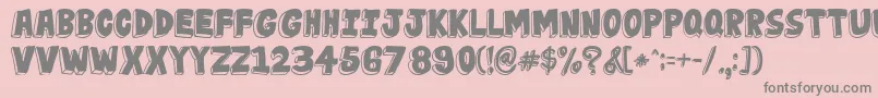 JabjaiHeavy Font – Gray Fonts on Pink Background