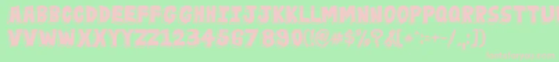 JabjaiHeavy Font – Pink Fonts on Green Background