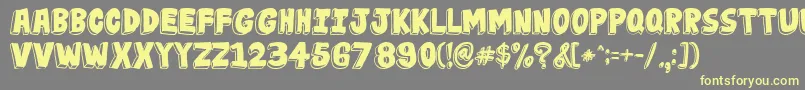 JabjaiHeavy Font – Yellow Fonts on Gray Background