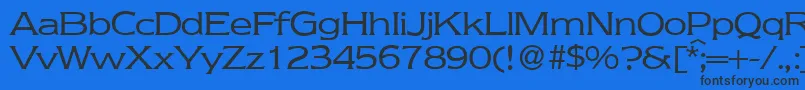 NebraskaRegular Font – Black Fonts on Blue Background