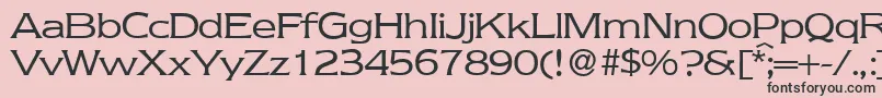 NebraskaRegular Font – Black Fonts on Pink Background