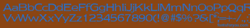 フォントNebraskaRegular – 茶色の背景に青い文字