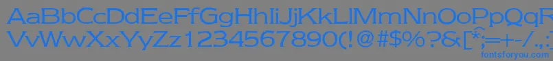 フォントNebraskaRegular – 灰色の背景に青い文字