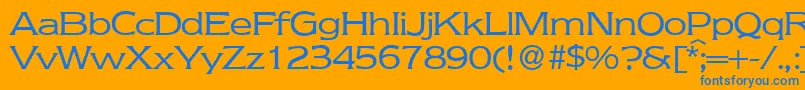 NebraskaRegular Font – Blue Fonts on Orange Background