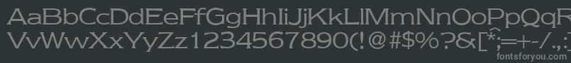 フォントNebraskaRegular – 黒い背景に灰色の文字