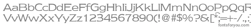 NebraskaRegular-fontti – harmaat kirjasimet valkoisella taustalla