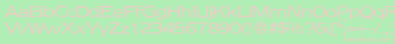 フォントNebraskaRegular – 緑の背景にピンクのフォント
