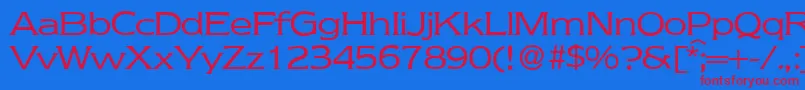 NebraskaRegular Font – Red Fonts on Blue Background