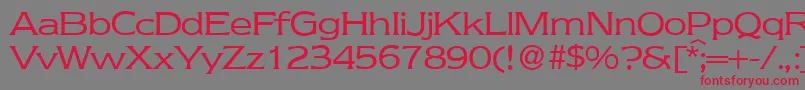 NebraskaRegular Font – Red Fonts on Gray Background