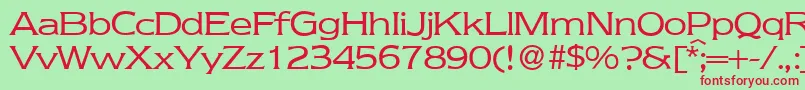 NebraskaRegular Font – Red Fonts on Green Background