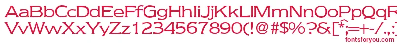 NebraskaRegular Font – Red Fonts on White Background