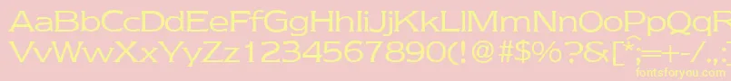 NebraskaRegular Font – Yellow Fonts on Pink Background