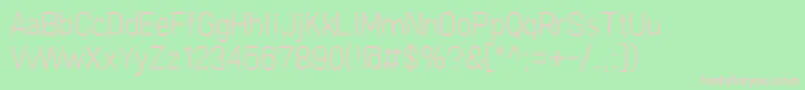 FreeroadLight Font – Pink Fonts on Green Background