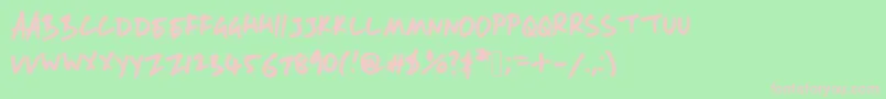 Andyfont Font – Pink Fonts on Green Background