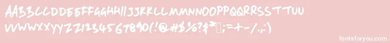 fuente Andyfont – Fuentes Blancas Sobre Fondo Rosa