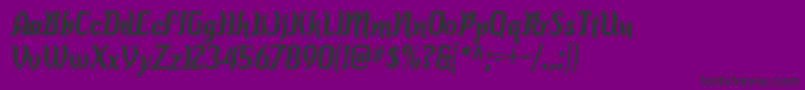 ColourbarsBold-Schriftart – Schwarze Schriften auf violettem Hintergrund