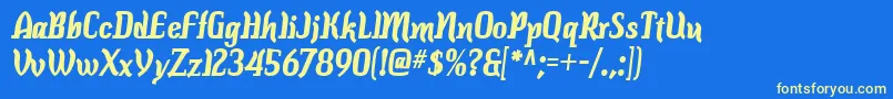 ColourbarsBold Font – Yellow Fonts on Blue Background