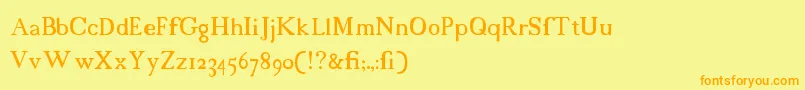 18thcentury Font – Orange Fonts on Yellow Background