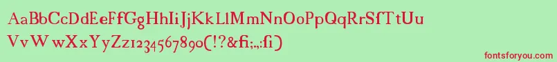 18thcentury Font – Red Fonts on Green Background
