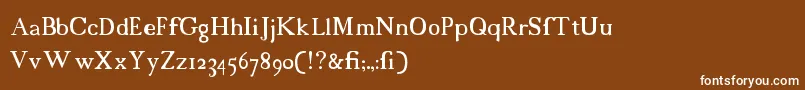 18thcentury Font – White Fonts on Brown Background