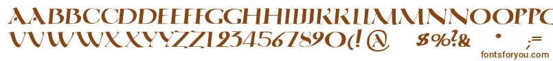 QuadrataromaMediumoblique Font – Brown Fonts on White Background