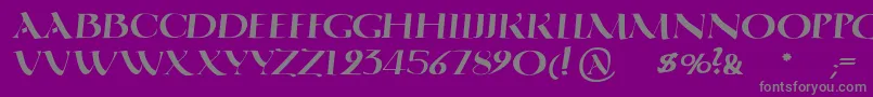 QuadrataromaMediumoblique Font – Gray Fonts on Purple Background